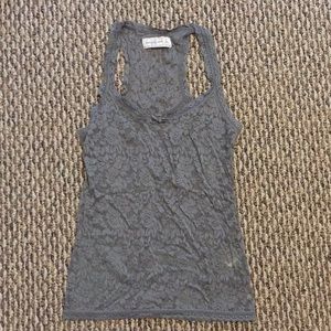 Abercrombie & Fitch Grey Lace Tank Top Y2K